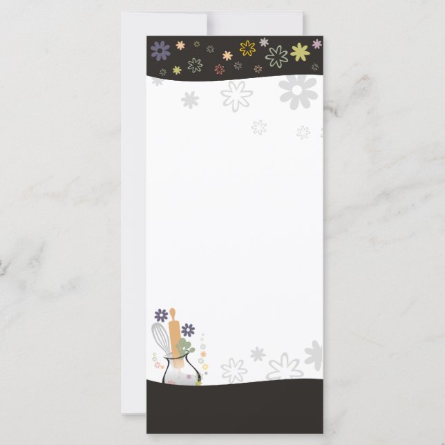 Rackkort för prydnadsbagare som bakar vas marknads (Framsida)