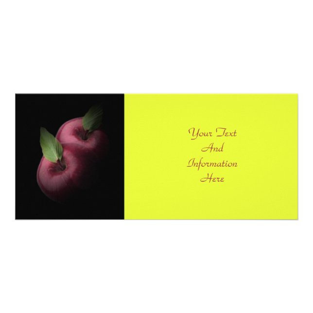 Rackkort för röda äpplen reklamkort (Framsidan)