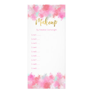 Rackkort för Rosa Makeup Reklamkort