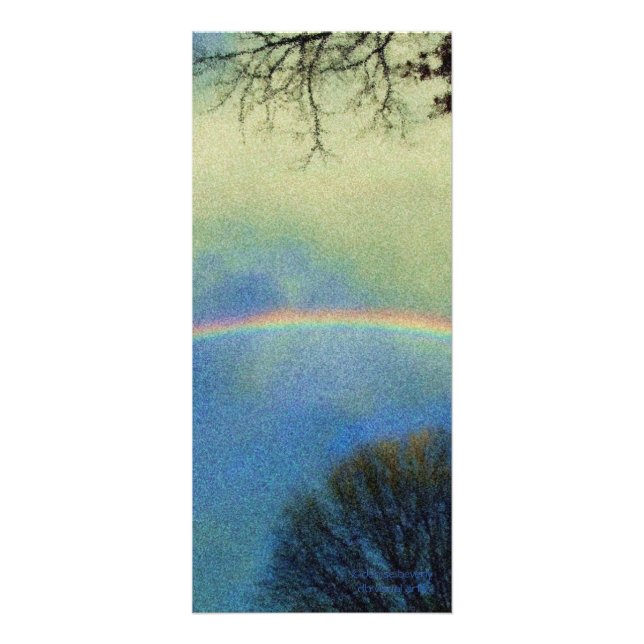 Rackkort för suerat stil-regnbåge reklamkort (Framsidan)