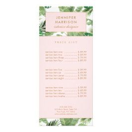 Rackkort för vattentfärg Tropical Löv Mönster Reklamkort