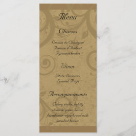 Rackkort för vin och ost Party Menu Meny