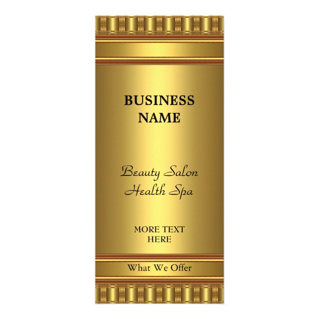 Rackkort Guld vid Guld Reklamkort (Framsidan)