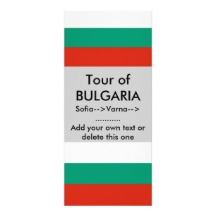 Rackkort med Bulgariens Flagga Reklamkort