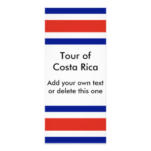 Rackkort med Costa Ricas Flagga Reklamkort