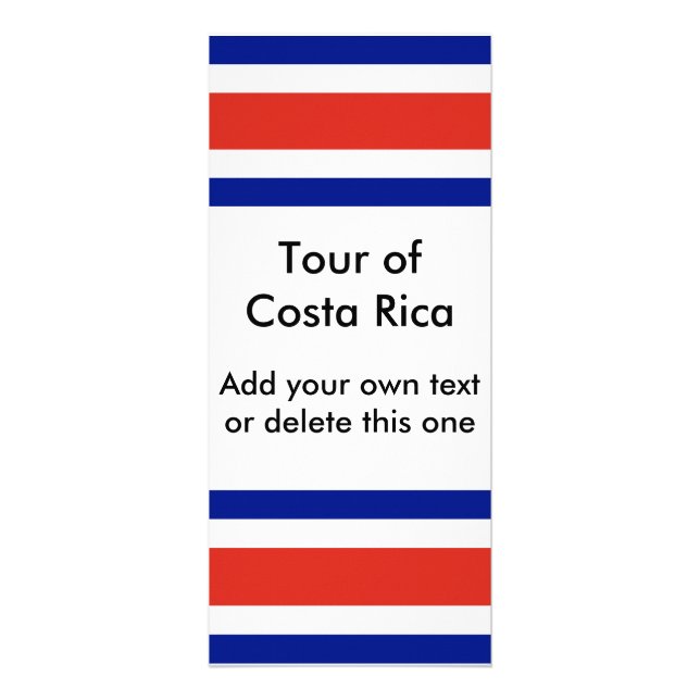 Rackkort med Costa Ricas Flagga Reklamkort (Framsidan)