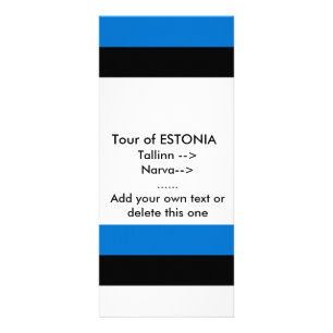 Rackkort med Estlands Flagga Reklamkort
