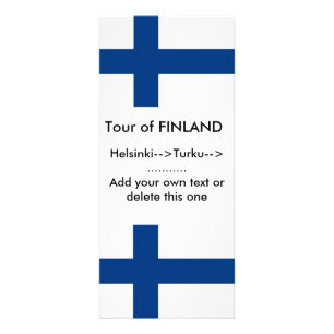 Rackkort med Finlands Flagga Reklamkort