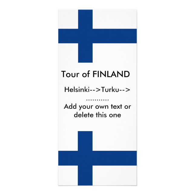 Rackkort med Finlands Flagga Reklamkort (Framsidan)