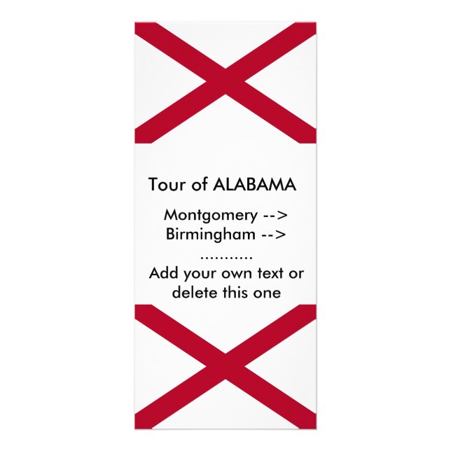 Rackkort med Flagga av Alabama, USA Reklamkort (Framsidan)