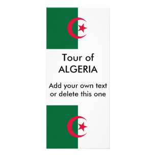 Rackkort med Flagga av Algeriet Reklamkort