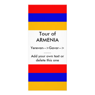 Rackkort med Flagga av Armenien Reklamkort
