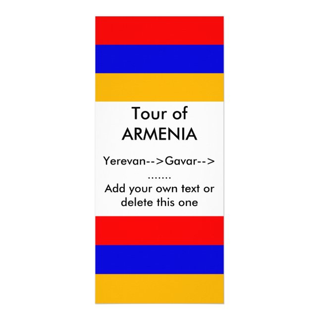 Rackkort med Flagga av Armenien Reklamkort (Framsidan)