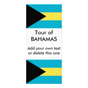 Rackkort med Flagga av Bahamas Reklamkort
