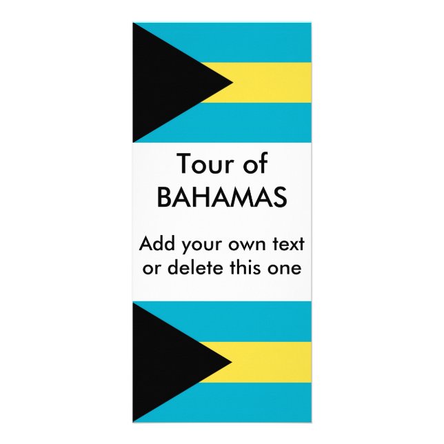 Rackkort med Flagga av Bahamas Reklamkort (Framsidan)