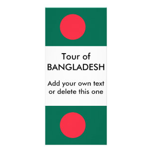 Rackkort med Flagga av Bangladesh Reklamkort