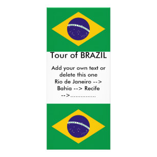 Rackkort med Flagga av Brasilien Reklamkort