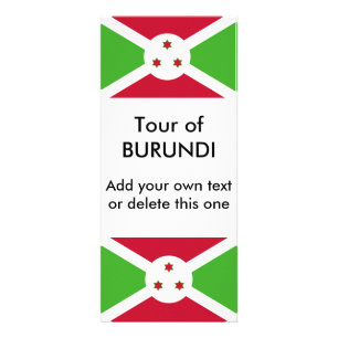 Rackkort med Flagga av Burundi Reklamkort