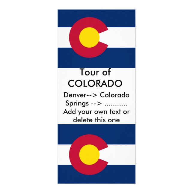 Rackkort med Flagga av Colorado, USA Reklamkort (Framsidan)
