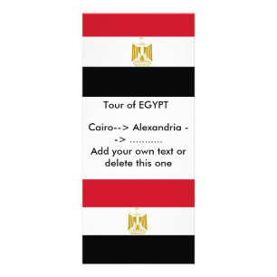 Rackkort med Flagga av Egypten Reklamkort