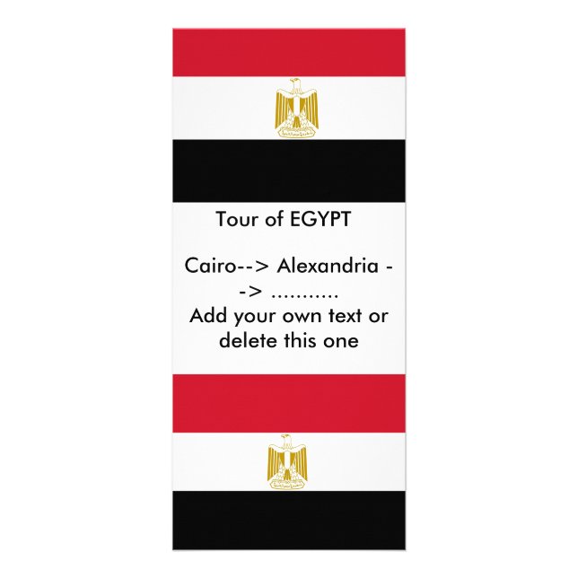 Rackkort med Flagga av Egypten Reklamkort (Framsidan)