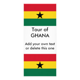 Rackkort med Flagga av Ghana Reklamkort