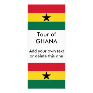 Rackkort med Flagga av Ghana Reklamkort