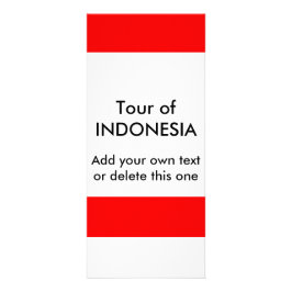 Rackkort med Flagga av Indonesien Reklamkort
