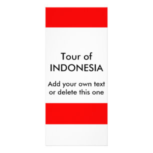 Rackkort med Flagga av Indonesien Reklamkort