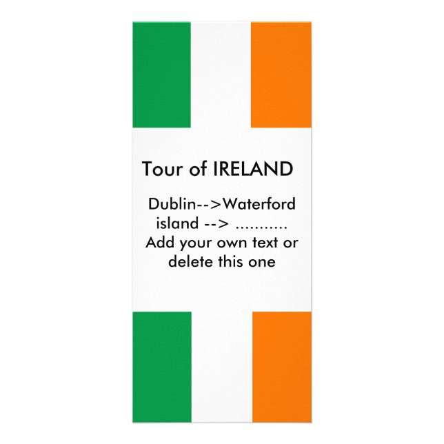Rackkort med Flagga av Irland Reklamkort (Framsidan)