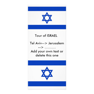 Rackkort med Flagga av Israel Reklamkort