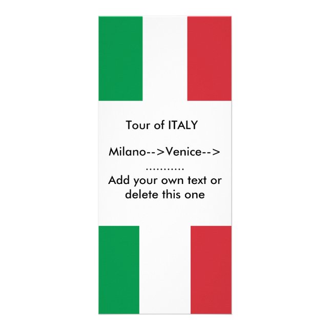 Rackkort med Flagga av Italien Reklamkort (Framsidan)