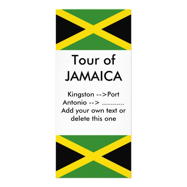 Rackkort med Flagga av Jamaica Reklamkort (Framsidan)