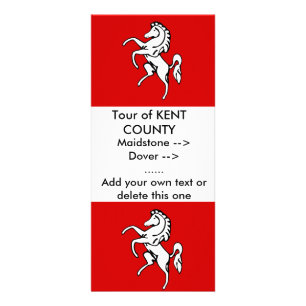Rackkort med Flagga av Kent, England Reklamkort