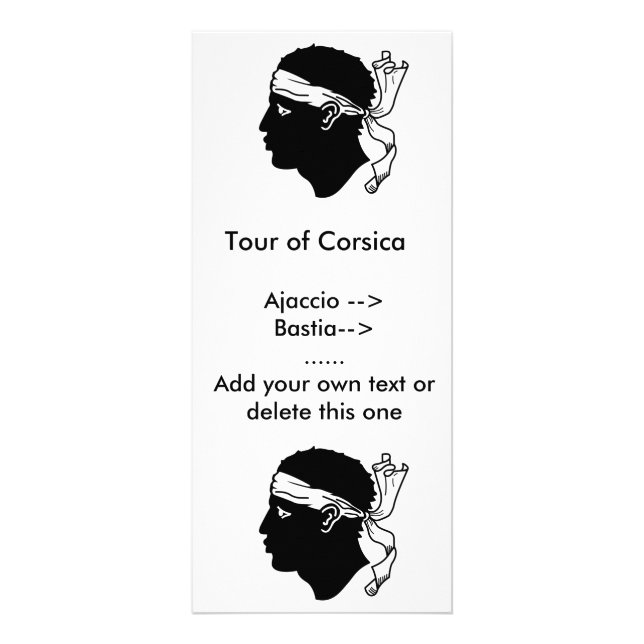 Rackkort med Flagga av Korsika, Frankrike Reklamkort (Framsidan)
