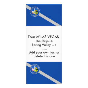 Rackkort med Flagga av Las Vegas, USA Reklamkort