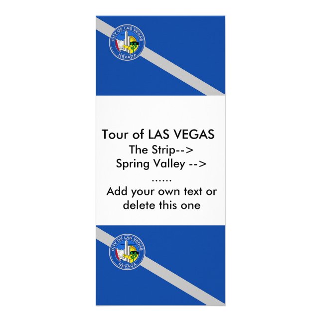 Rackkort med Flagga av Las Vegas, USA Reklamkort (Framsidan)