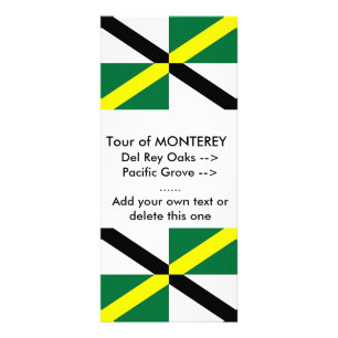 Rackkort med Flagga av Monterey, USA Reklamkort