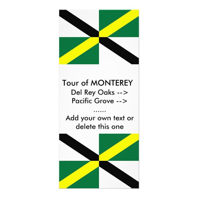 Rackkort med Flagga av Monterey, USA Reklamkort (Framsidan)