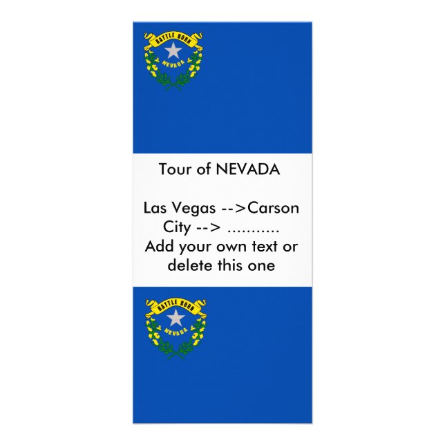 Rackkort med Flagga av Nevada, USA Reklamkort (Framsidan)