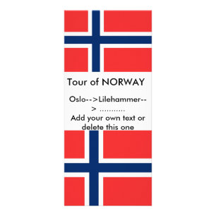 Rackkort med Flagga av Norge Reklamkort