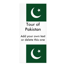 Rackkort med Flagga av Pakistan Reklamkort