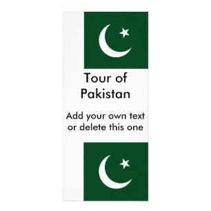 Rackkort med Flagga av Pakistan Reklamkort