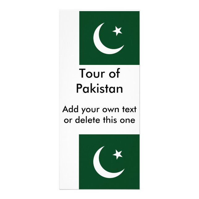 Rackkort med Flagga av Pakistan Reklamkort (Framsidan)