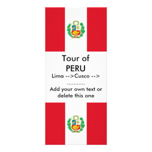 Rackkort med Flagga av Peru Reklamkort