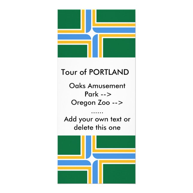 Rackkort med Flagga av Portland, USA Reklamkort (Framsidan)