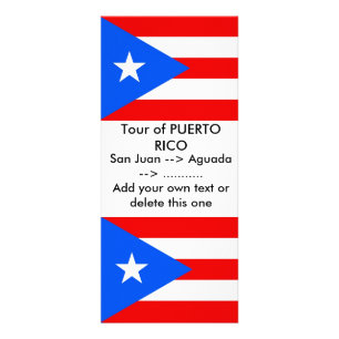 Rackkort med Flagga av Puerto Rico, USA Reklamkort