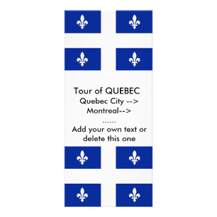 Rackkort med Flagga av Quebec, Kanada Reklamkort