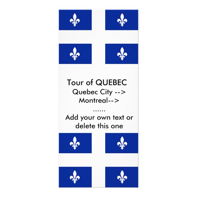 Rackkort med Flagga av Quebec, Kanada Reklamkort (Framsidan)