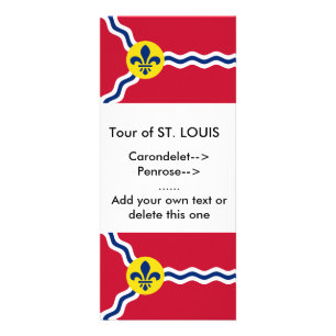 Rackkort med Flagga av St. Louis, Missouri Reklamkort